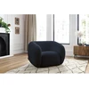 Image de Fauteuil CELINE tissu bouclette bleu foncé BOBOCHIC