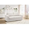 Image de Canapé droit convertible déplimousse COME velours côtelé beige BOBOCHIC 2 places