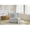 Image de Fauteuil CESAR tissu bouclette gris clair BOBOCHIC
