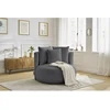 Image de Fauteuil CESAR tissu bouclette gris foncé BOBOCHIC