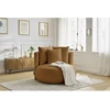 Image de Fauteuil CESAR tissu bouclette orange BOBOCHIC