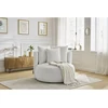 Image de Fauteuil CESAR tissu bouclette blanc BOBOCHIC