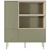 Image de Buffet haut 2 portes 120 cm ATLAS avec niches vert BOBOCHIC