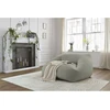 Image de Pouf ultra moelleux LILIBET tissu bouclette gris clair BOBOCHIC