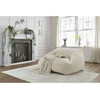 Image de Pouf ultra moelleux LILIBET tissu bouclette beige BOBOCHIC