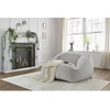 Image de Pouf ultra moelleux LILIBET tissu imitation fourrure gris clair BOBOCHIC