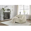 Image de Pouf ultra moelleux LILIBET tissu imitation fourrure blanc BOBOCHIC
