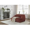 Image de Pouf ultra moelleux LILIBET velours côtelé orange BOBOCHIC