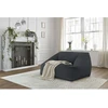 Image de Pouf ultra moelleux LILIBET velours côtelé gris foncé BOBOCHIC
