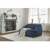 Image de Pouf ultra moelleux LILIBET velours côtelé bleu foncé BOBOCHIC