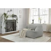 Image de Pouf ultra moelleux LILIBET velours côtelé gris clair BOBOCHIC