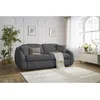 Image de Canapé droit convertible CEZANNE ouverture express tissu lisse gris foncé 160x194 BOBOCHIC 3 places