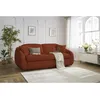 Image de Canapé droit convertible CEZANNE ouverture express tissu lisse orange 160x194 BOBOCHIC 3 places