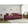 Image de Canapé droit fixe 3 places ERNEST rouge BOBOCHIC