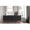 Image de Buffet 4 portes 220 cm ATLAS noir BOBOCHIC