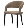 Image de Lot de 2 chaises LOUIS tissu texturé marron clair BOBOCHIC