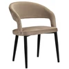 Image de Lot de 2 chaises LOUIS tissu velours marron clair BOBOCHIC