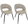 Image de Lot de 2 chaises DOMI tissu chiné BOBOCHIC