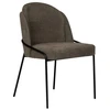 Image de Lot de 2 chaises MAYA tissu texturé gris foncé BOBOCHIC