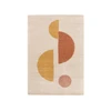 Image de Tapis poils longs ADELINE motif abstrait jaune 160x230 BOBOCHIC