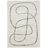 Image de Tapis poils longs LAURE motif abstrait blanc 120x170 BOBOCHIC