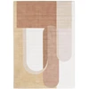 Image de Tapis poils ras NADINE motif abstrait orange 120x160 BOBOCHIC