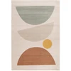Image de Tapis poils ras MARTINE motif abstrait orange 200x290 BOBOCHIC