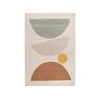 Image de Tapis poils ras MARTINE motif abstrait orange 160x230 BOBOCHIC