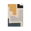 Image de Tapis poils ras MONIQUE motif abstrait jaune 120x170 BOBOCHIC