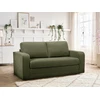 Image de Canapé droit convertible déplimousse COME tissu texturé vert BOBOCHIC 2 places