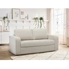 Image de Canapé droit convertible déplimousse COME tissu texturé beige BOBOCHIC 2 places