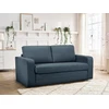 Image de Canapé droit convertible déplimousse COME tissu chiné bleu foncé BOBOCHIC 2 places