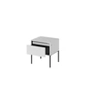 Image de Table de chevet 1 tiroir LENARA avec tasseaux et LED blanc BOBOCHIC