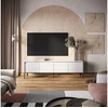 Image de Meuble TV 4 portes 167 cm LENARA avec tasseaux et LED blanc BOBOCHIC