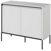 Image de Buffet 2 portes 100 cm LENARA avec tasseaux et LED blanc BOBOCHIC