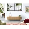 Image de Meuble TV 4 portes 180 cm SORMIOU placage chêne massif marron clair BOBOCHIC