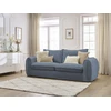 Image de Canapé droit convertible ARCHIMEDE ouverture express déhoussable bleu foncé 140x194 BOBOCHIC 3 places
