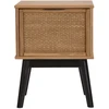 Image de Table de chevet ALBI bois massif et rotin BOBOCHIC