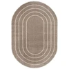 Image de Tapis poils long YUNA motif abstrait taupe 160x229 BOBOCHIC