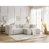 Image de Canapé d'angle fixe compact ZEPHYR beige angle droit BOBOCHIC 3 places