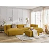 Image de Canapé panoramique fixe ZEPHYR avec pouf jaune BOBOCHIC 5 places