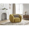 Image de Fauteuil CELINE tissu texturé jaune BOBOCHIC