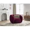 Image de Fauteuil CELINE tissu texturé rouge BOBOCHIC