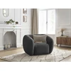 Image de Fauteuil CELINE tissu texturé gris foncé BOBOCHIC