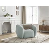 Image de Fauteuil CELINE tissu texturé bleu clair BOBOCHIC