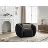 Image de Fauteuil CELINE tissu texturé noir BOBOCHIC