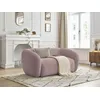 Image de Canapé droit fixe 2 places CELINE tissu lisse rose BOBOCHIC