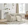 Image de Canapé droit fixe 2 places CELINE tissu bouclette beige BOBOCHIC