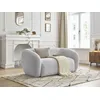 Image de Canapé droit fixe 2 places CELINE tissu lisse gris clair BOBOCHIC