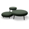 Image de Lot de 3 poufs EDEN tissu lisse vert BOBOCHIC